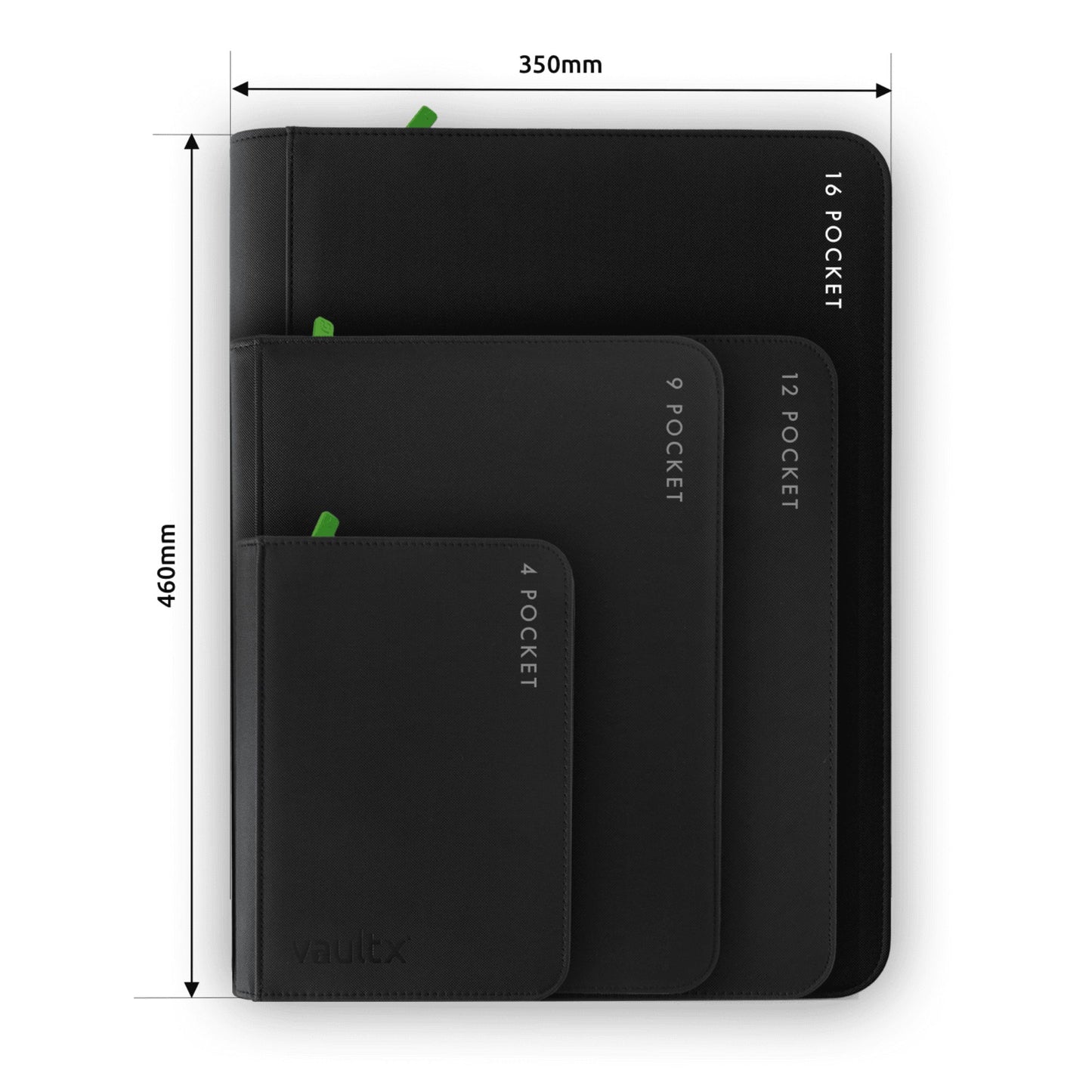 VaultX Exo-Tec Zip Binder - Signature Black (16-Pocket)