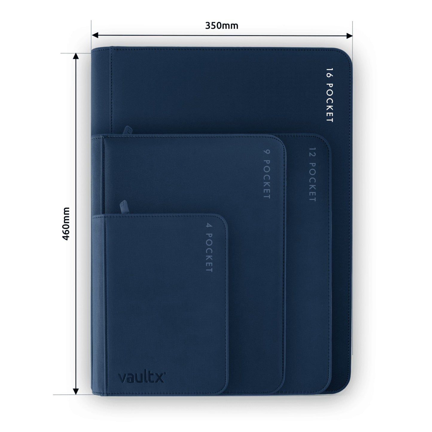 VaultX Exo-Tec Zip Binder - Royal Blue (16-Pocket)