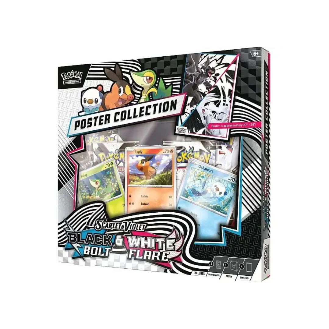 pokemon cards black bolt Pokémon TCG: Black Bolt & White Flare Poster Collection – Flinamania