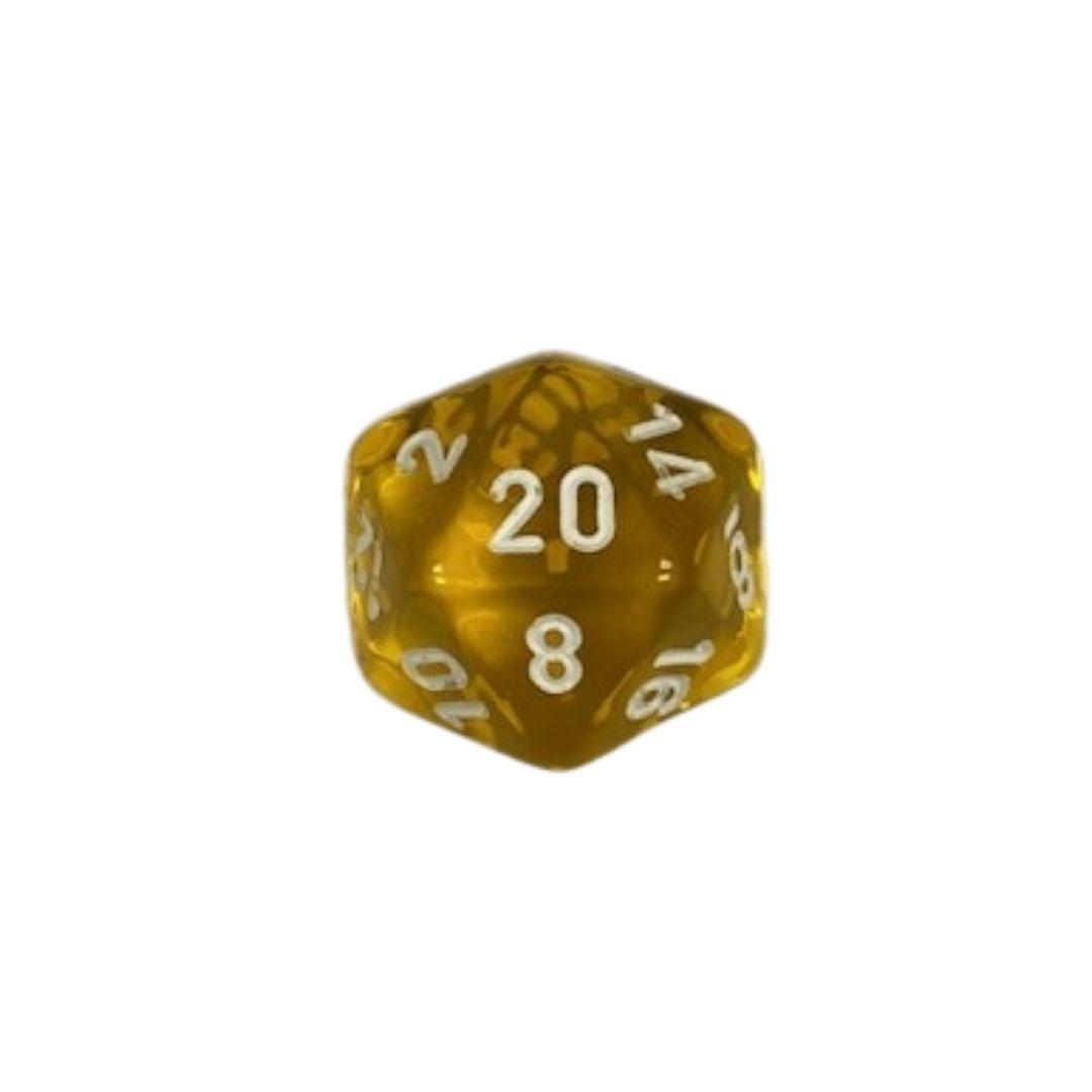 Assorted Loose Translucent Polyhedral d20 Dice (1 stk.)