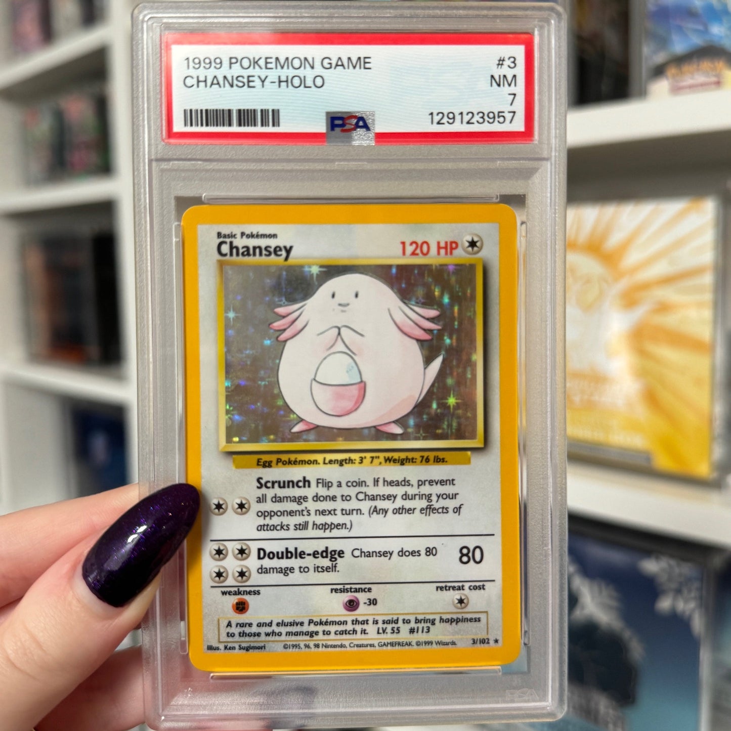BS3 Chansey Holo PSA 7