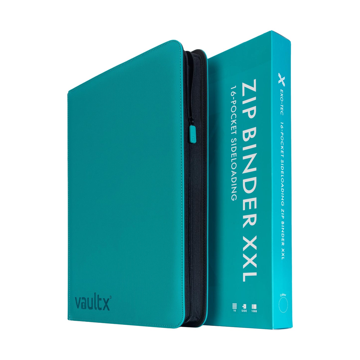 VaultX Exo-Tec Zip Binder - Ocean Blue (16-Pocket)