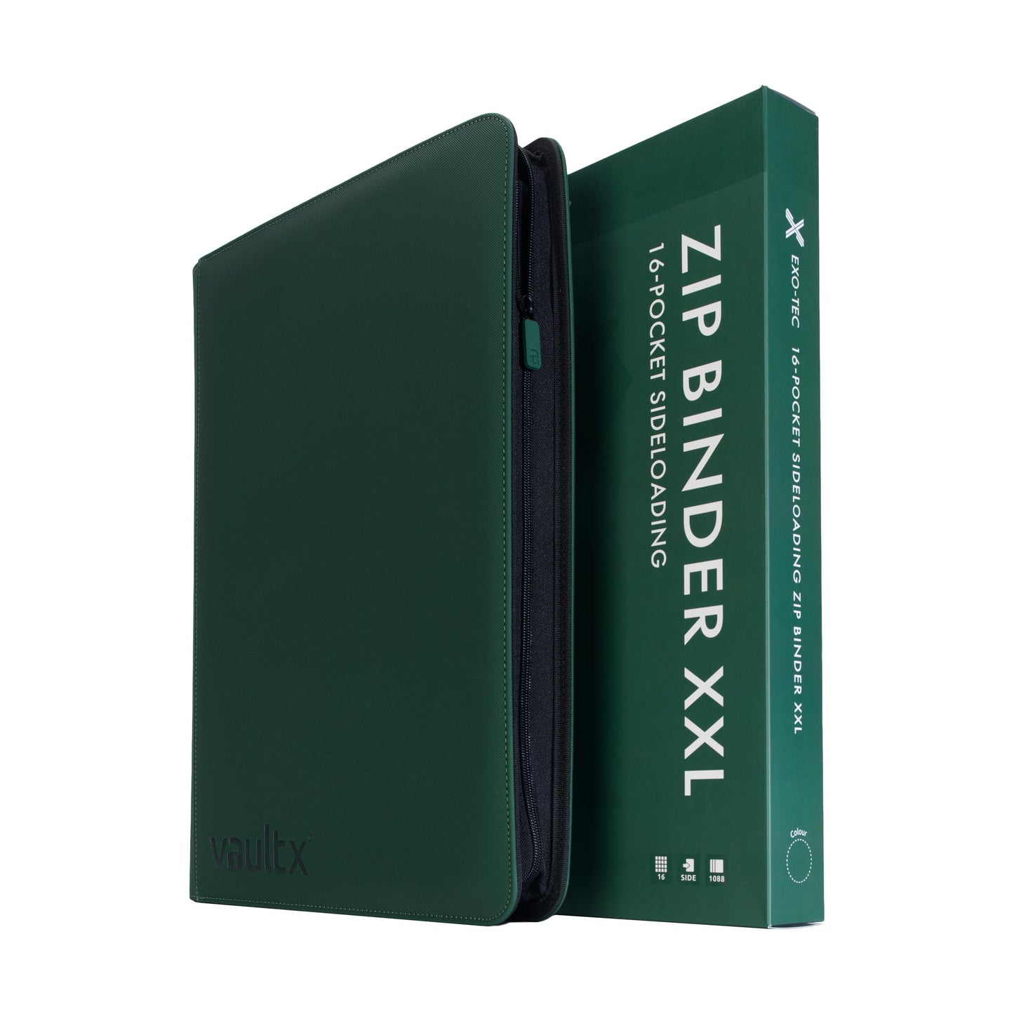 VaultX Exo-Tec Zip Binder - Forest Green (16-Pocket)