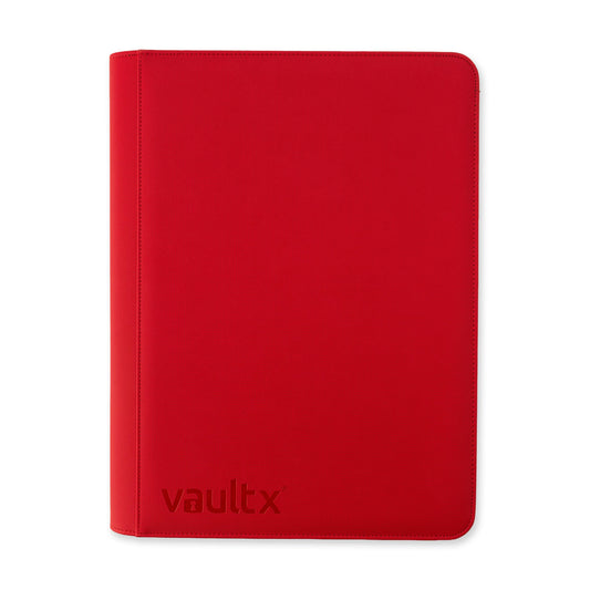VaultX Exo-Tec Zip Binder - Fire Red (16-Pocket)