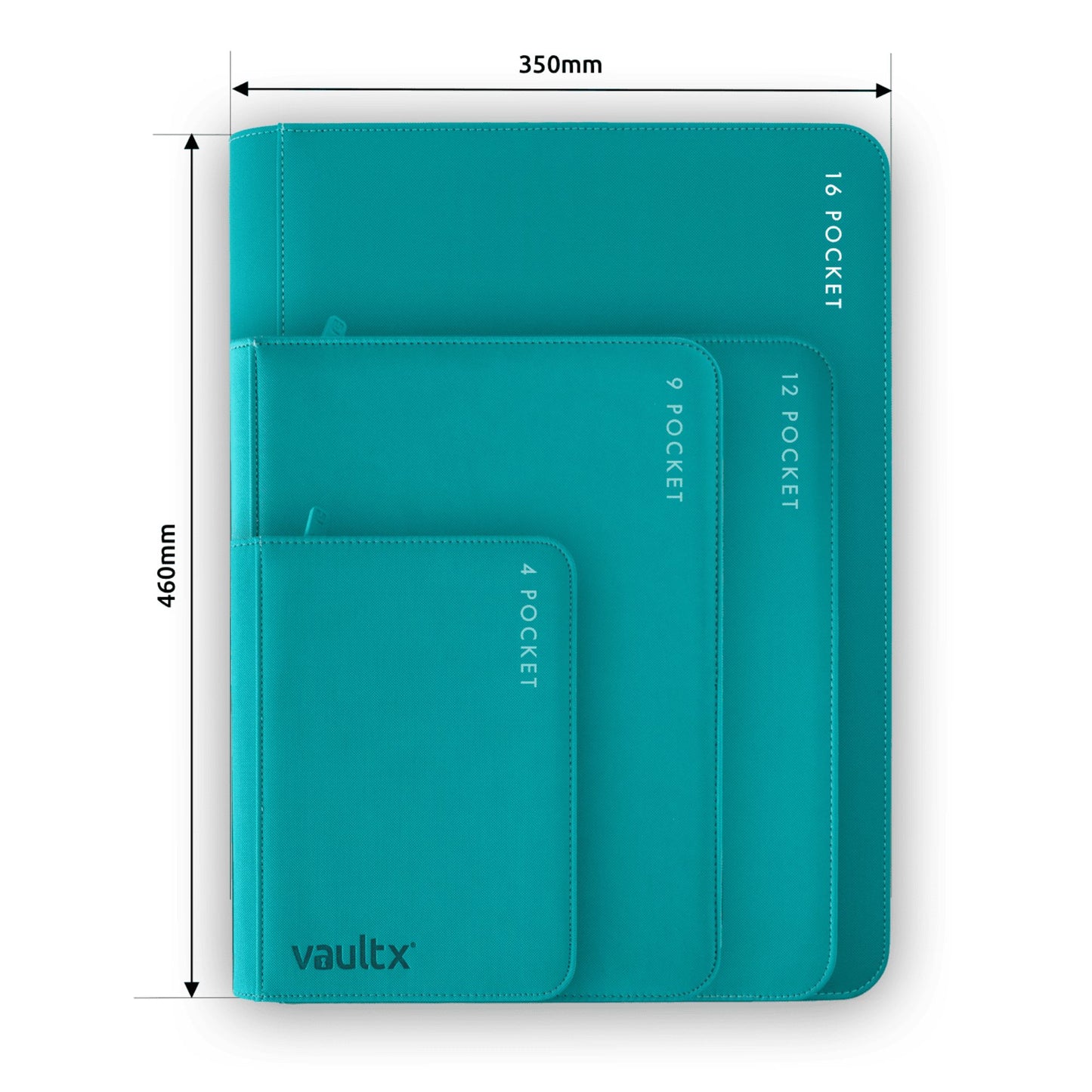 VaultX Exo-Tec Zip Binder - Ocean Blue (16-Pocket)