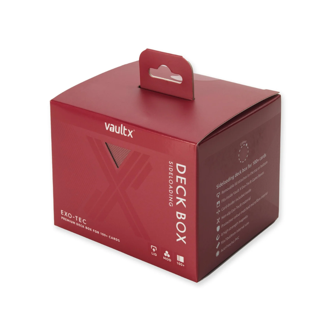 VaultX Exo-Tec Sideloading Deck Box 100+ Metallic Red