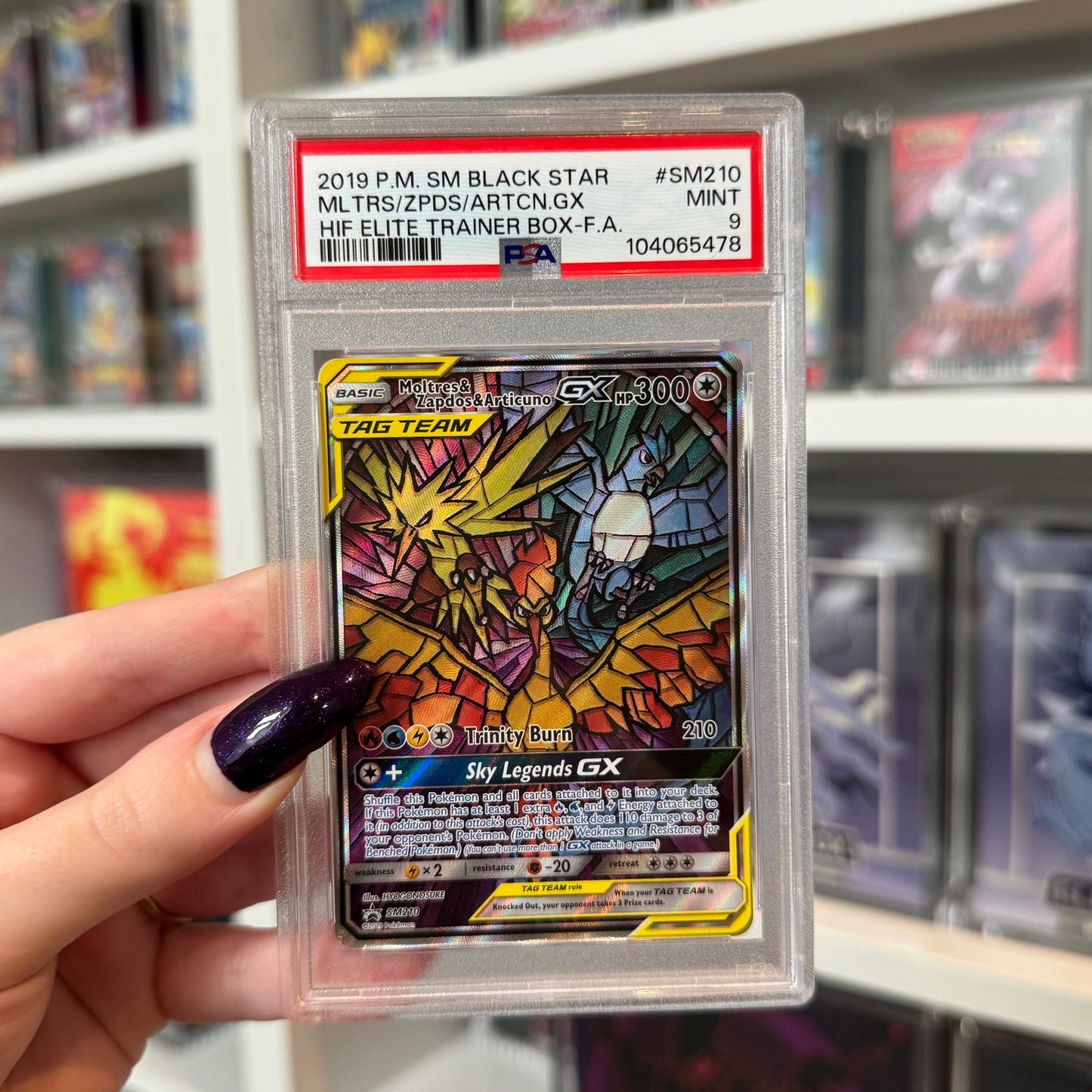SM210 Moltres & Zapdos & Articuno GX PSA 9