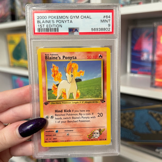 GC64 Blaine's Ponyta 1st edition PSA 9