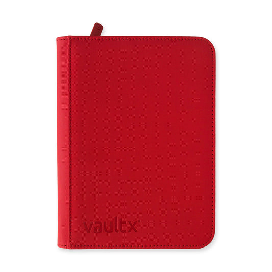VaultX Exo-Tec Zip Binder - Fire Red (4-Pocket)
