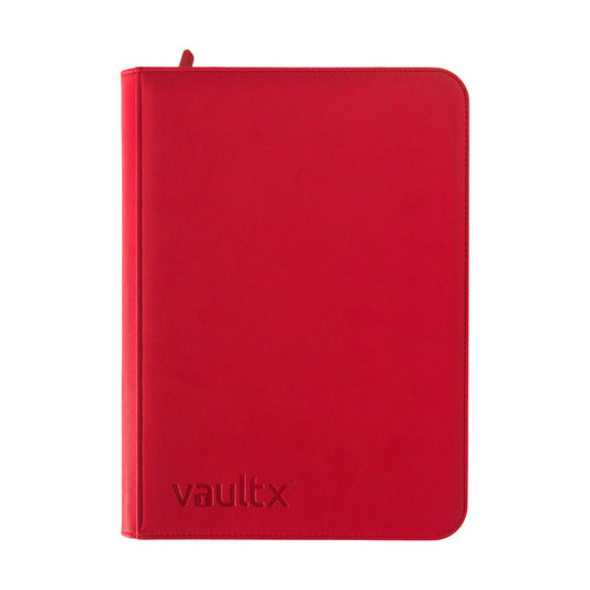 VaultX Exo-Tec Zip Binder - Fire Red (9-Pocket)