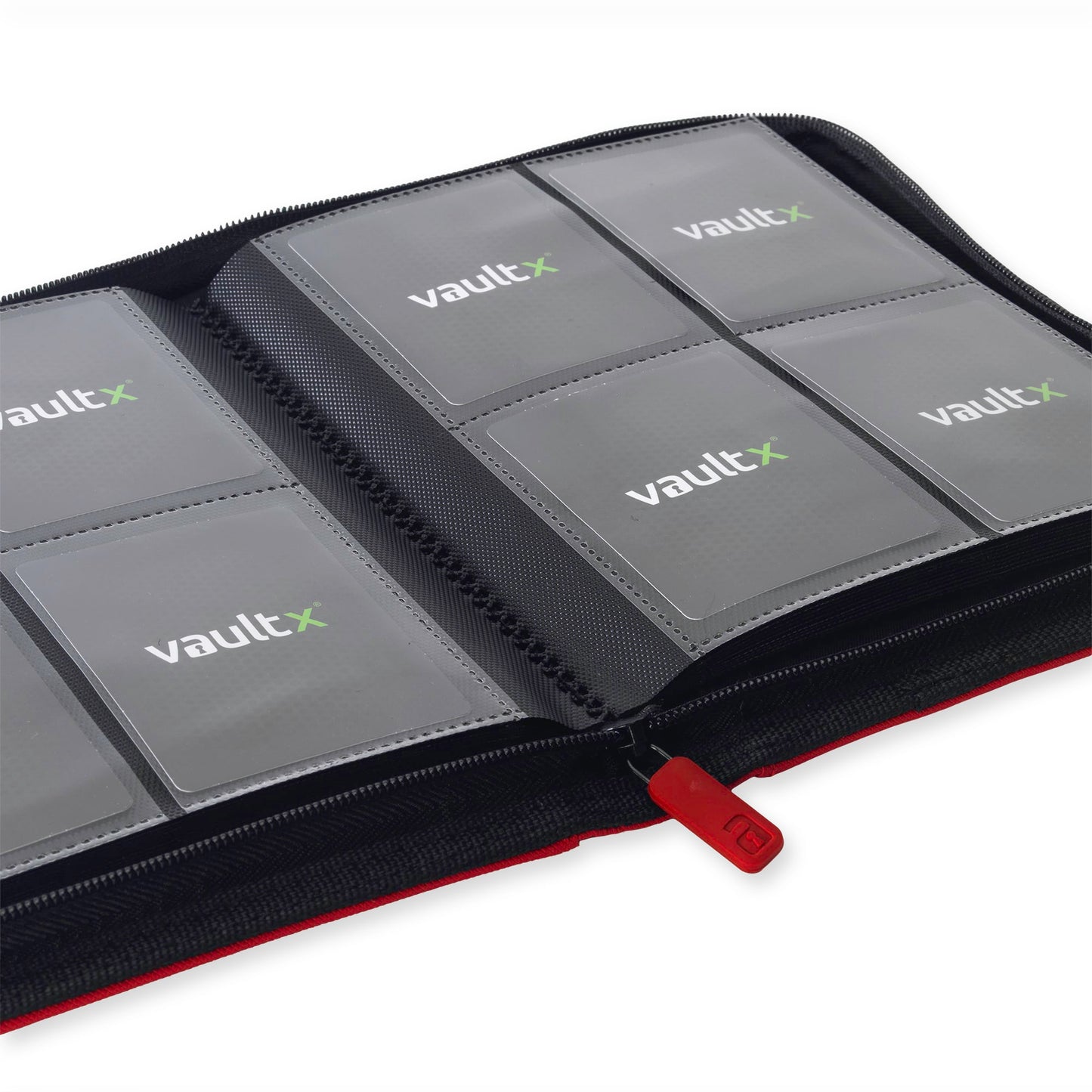 VaultX Exo-Tec Zip Binder - Fire Red (4-Pocket)