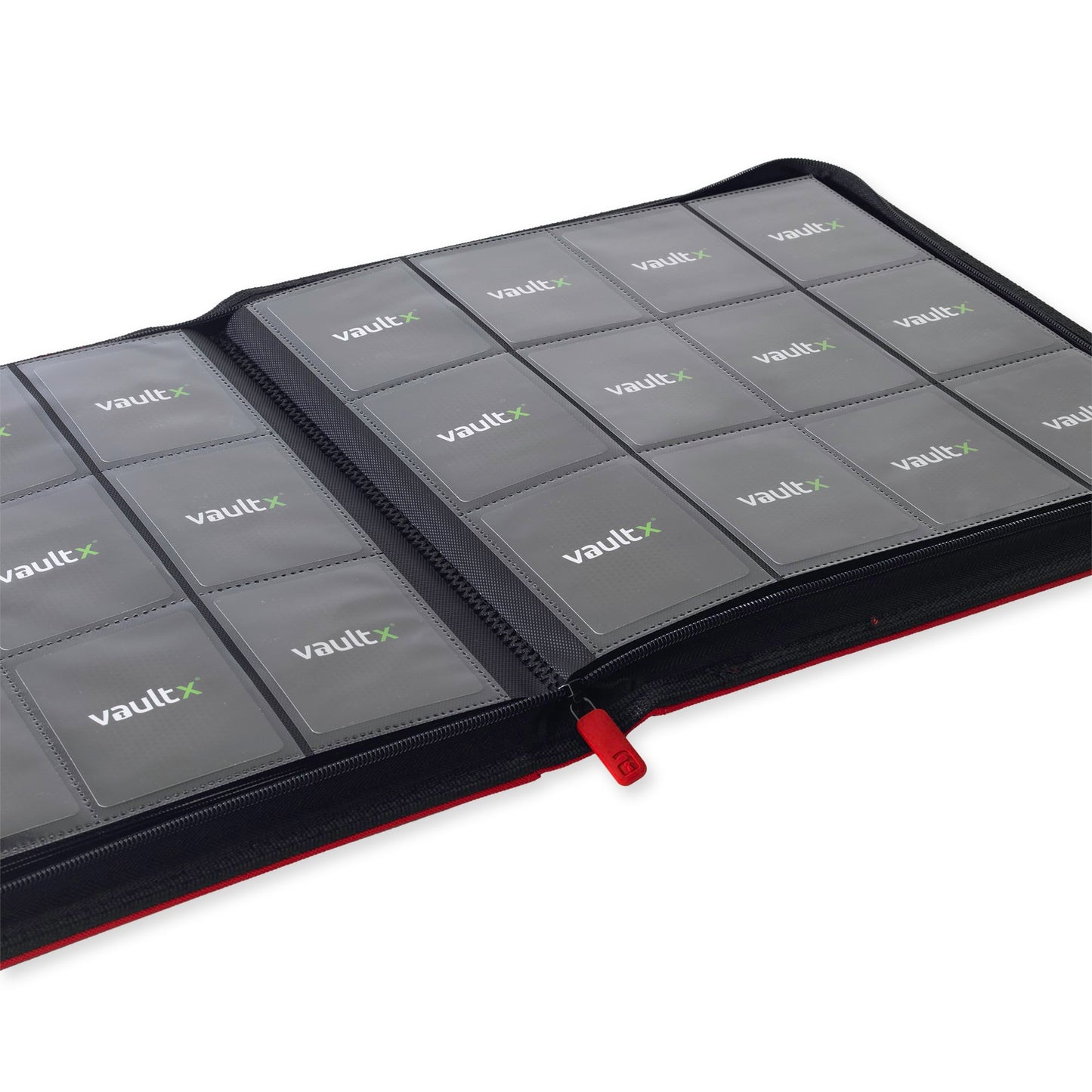 VaultX Exo-Tec Zip Binder - Fire Red (12-Pocket)