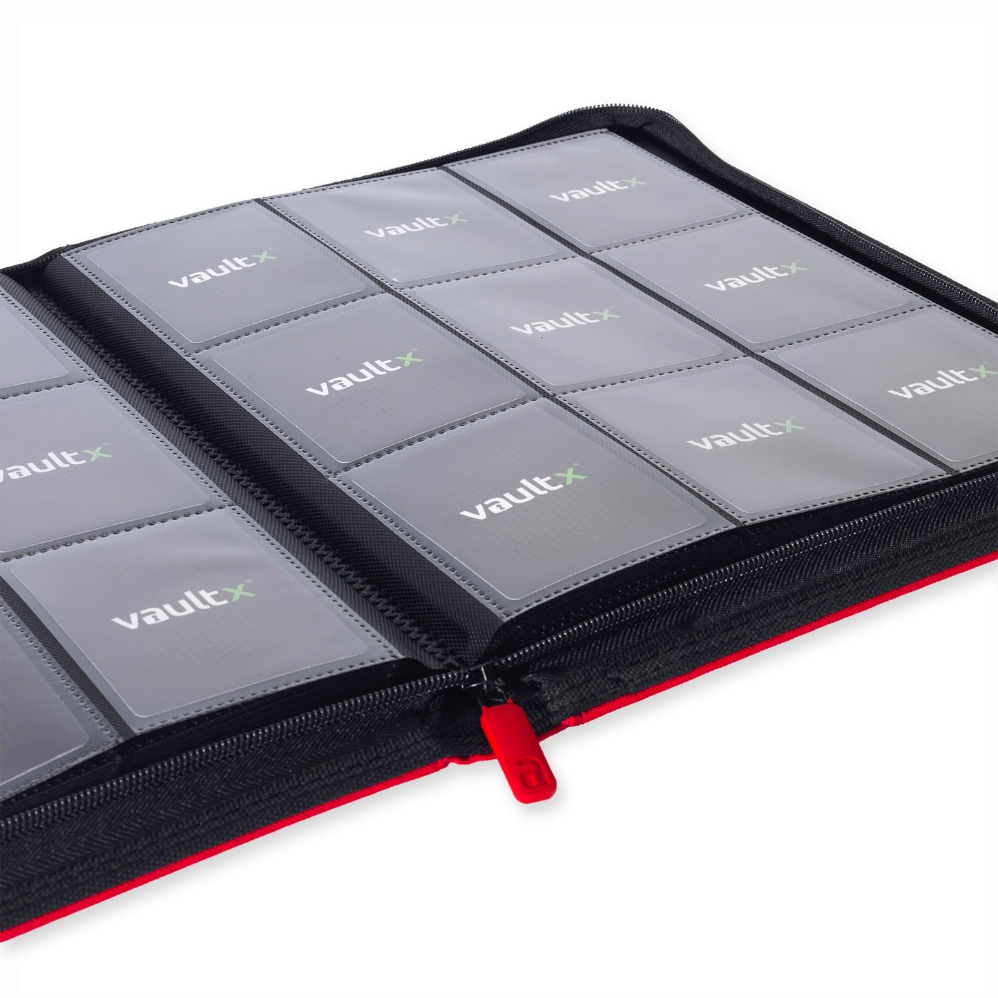 VaultX Exo-Tec Zip Binder - Fire Red (9-Pocket)
