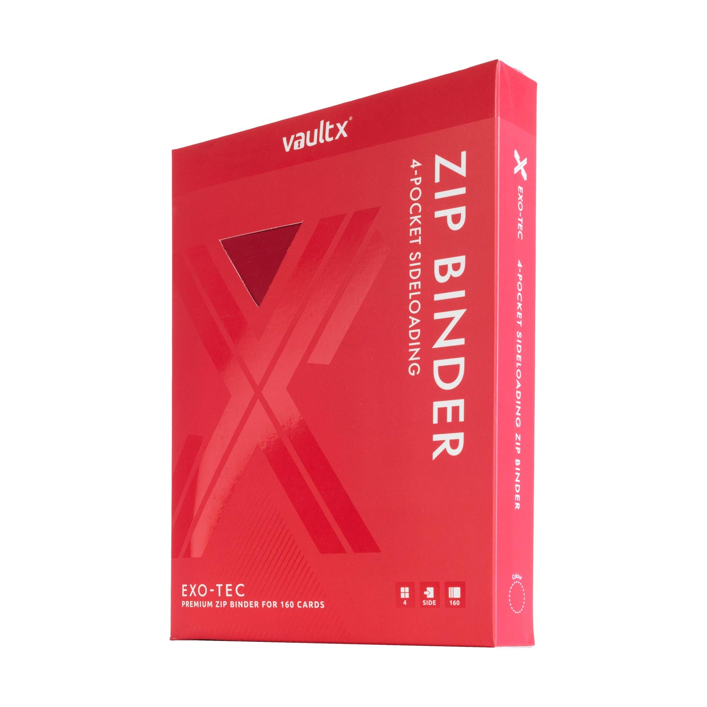 VaultX Exo-Tec Zip Binder - Fire Red (4-Pocket)