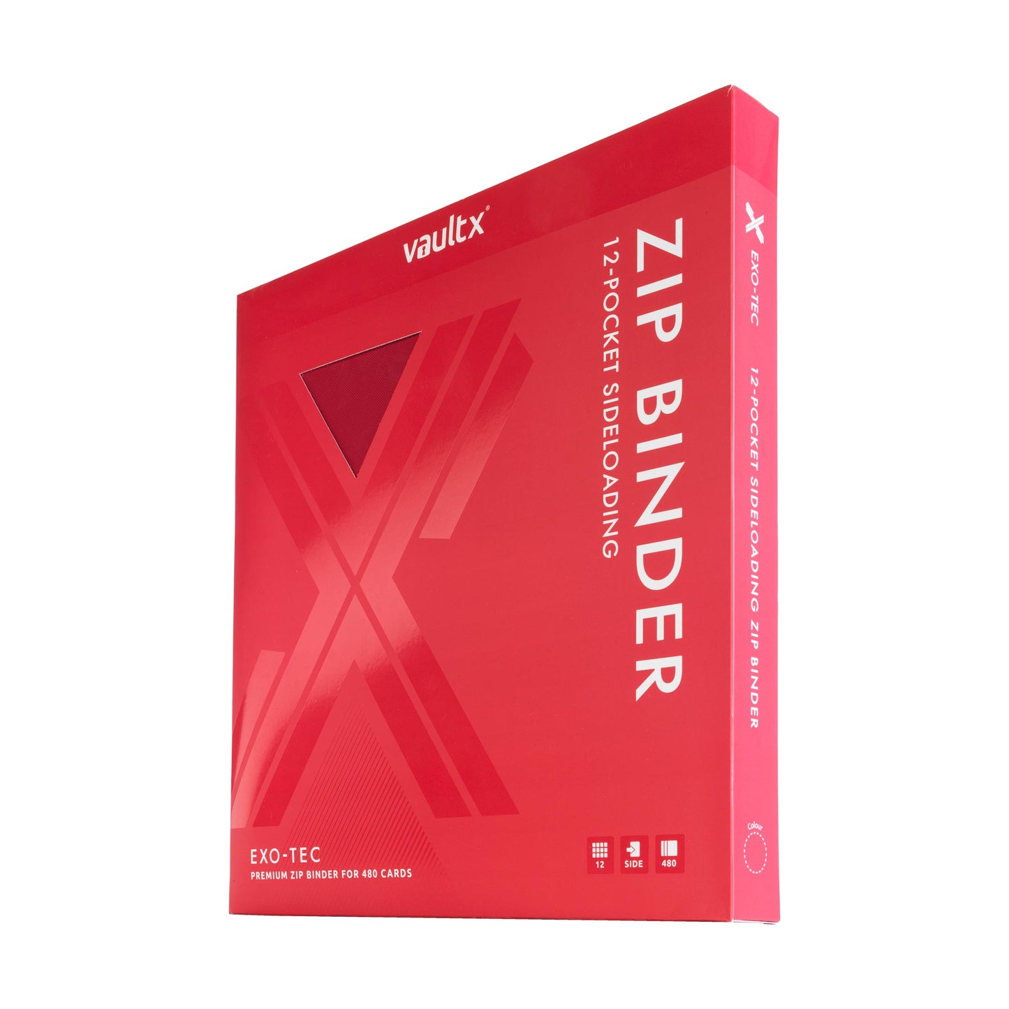 VaultX Exo-Tec Zip Binder - Fire Red (12-Pocket)