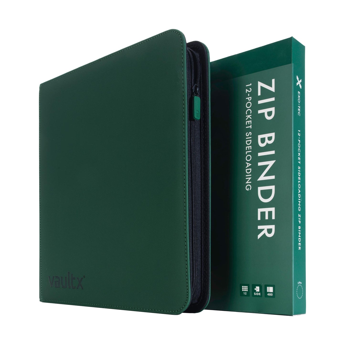 VaultX Exo-Tec Zip Binder - Forest Green (12-Pocket)