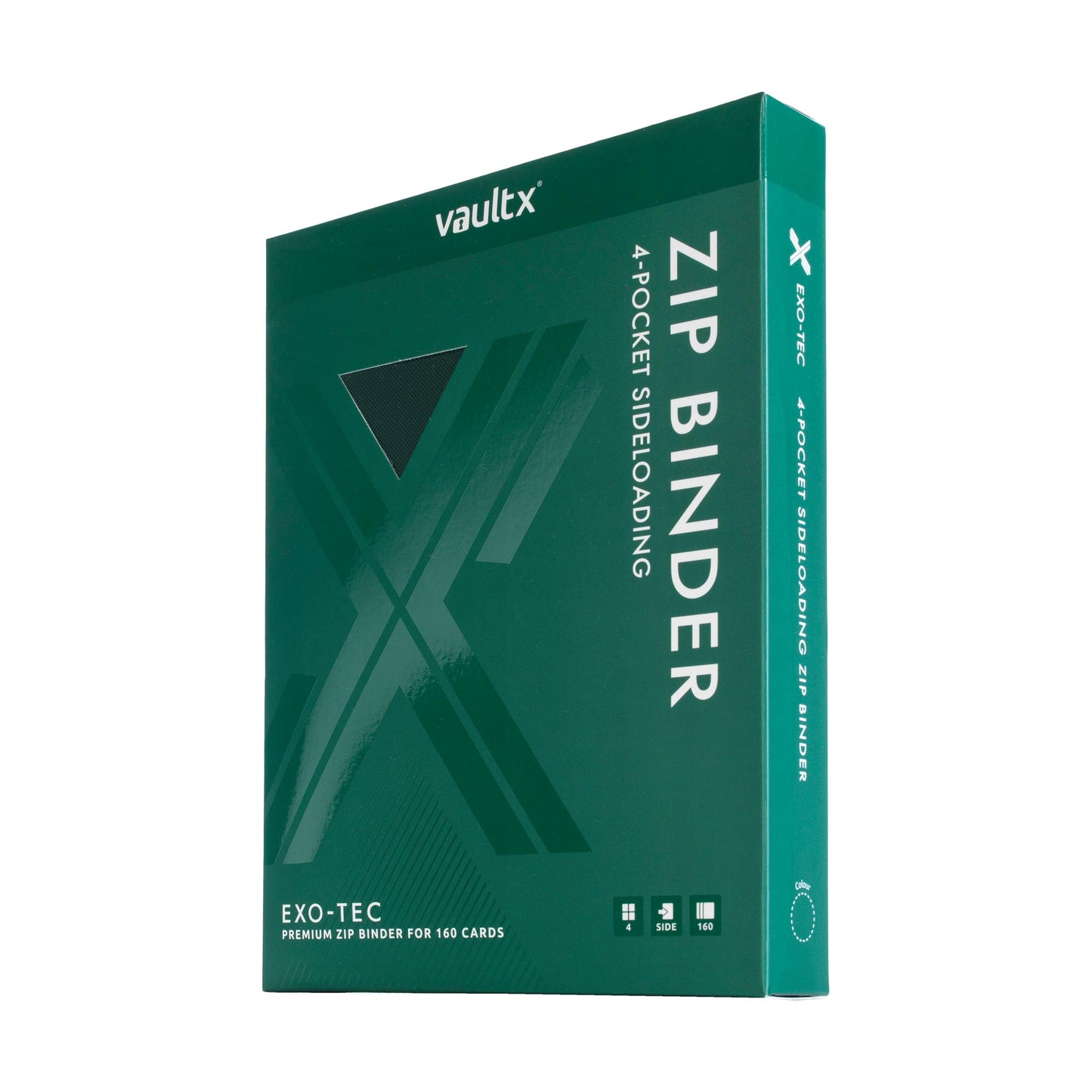 VaultX Exo-Tec Zip Binder - Forest Green (4-Pocket)