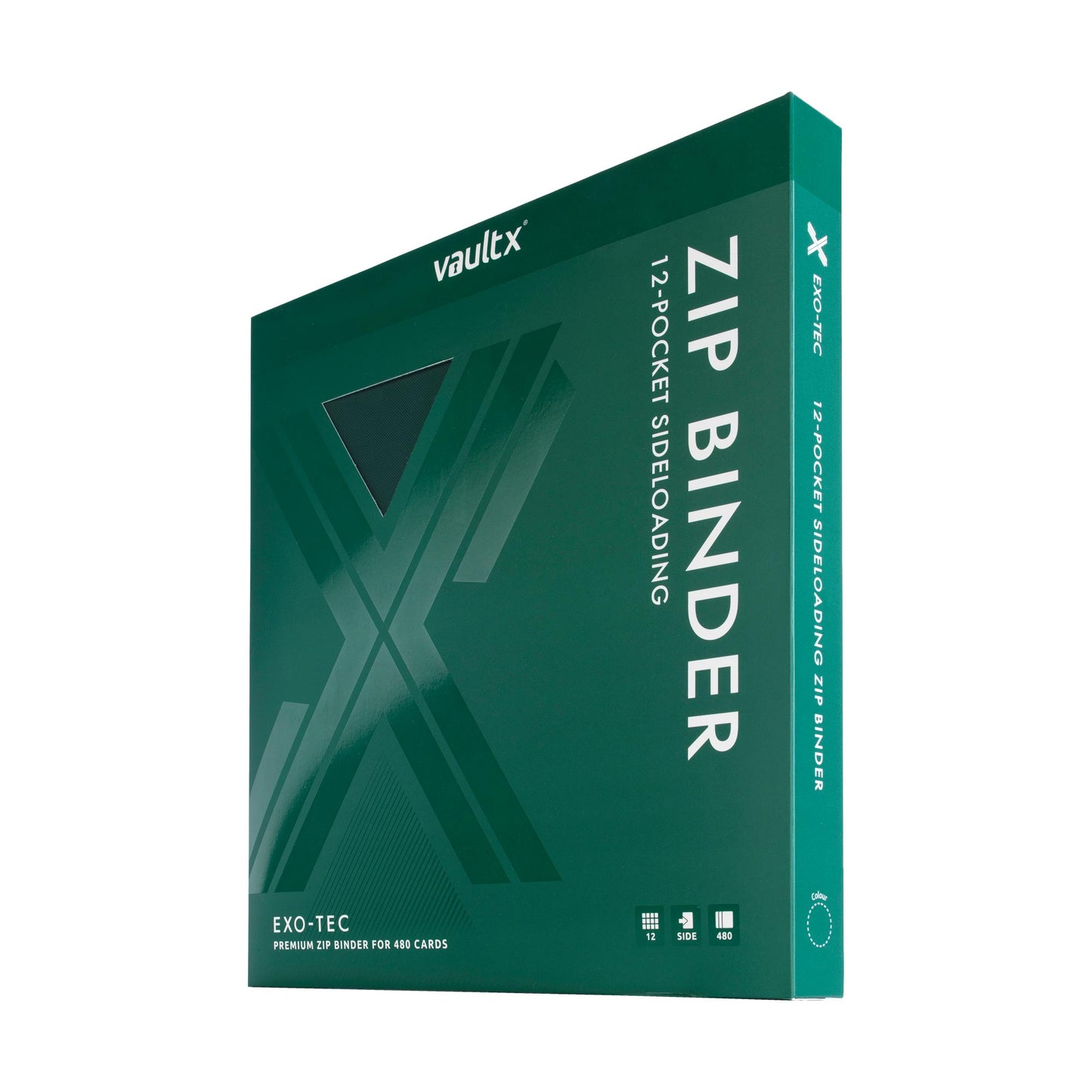VaultX Exo-Tec Zip Binder - Forest Green (12-Pocket)