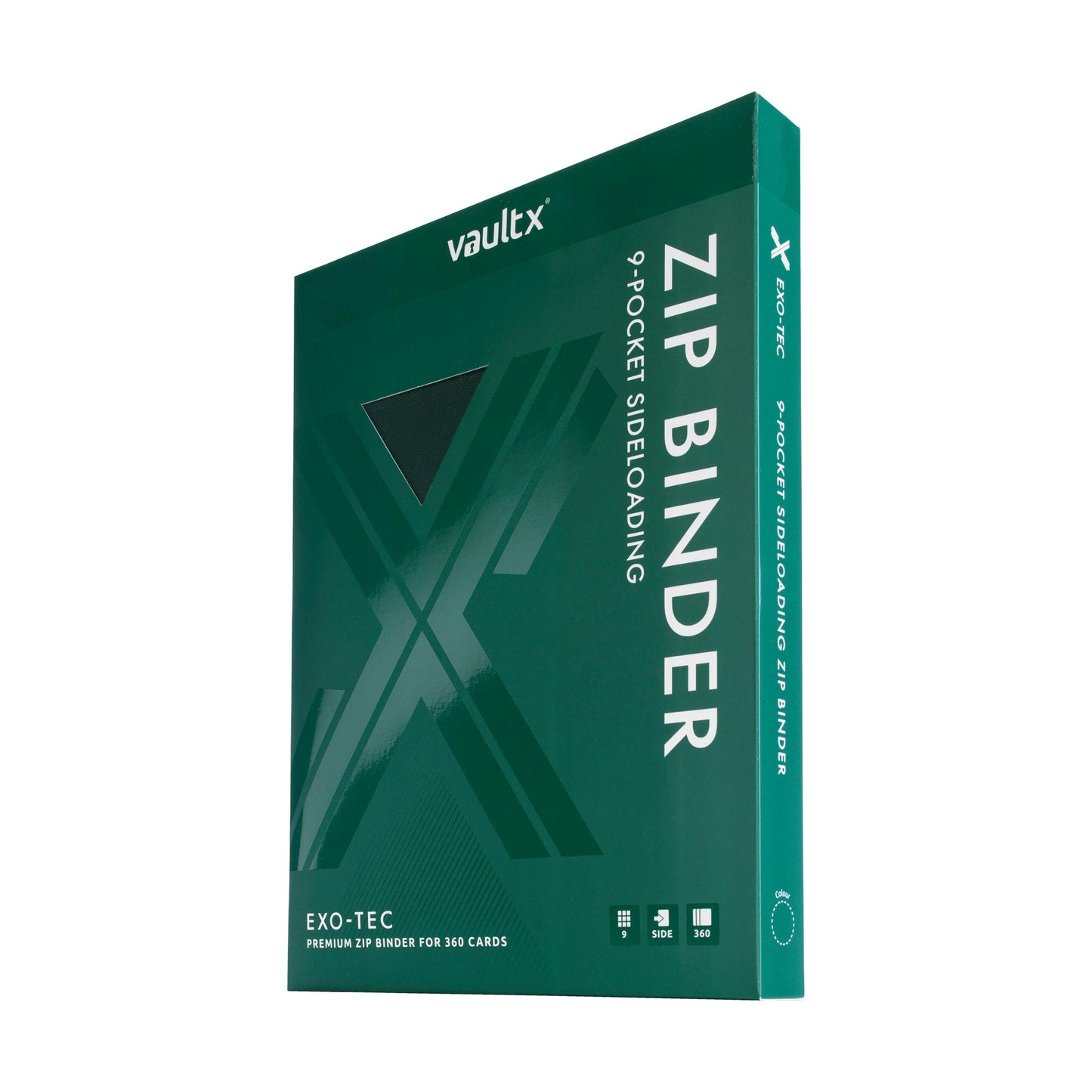 VaultX Exo-Tec Zip Binder - Forest Green (9-Pocket)