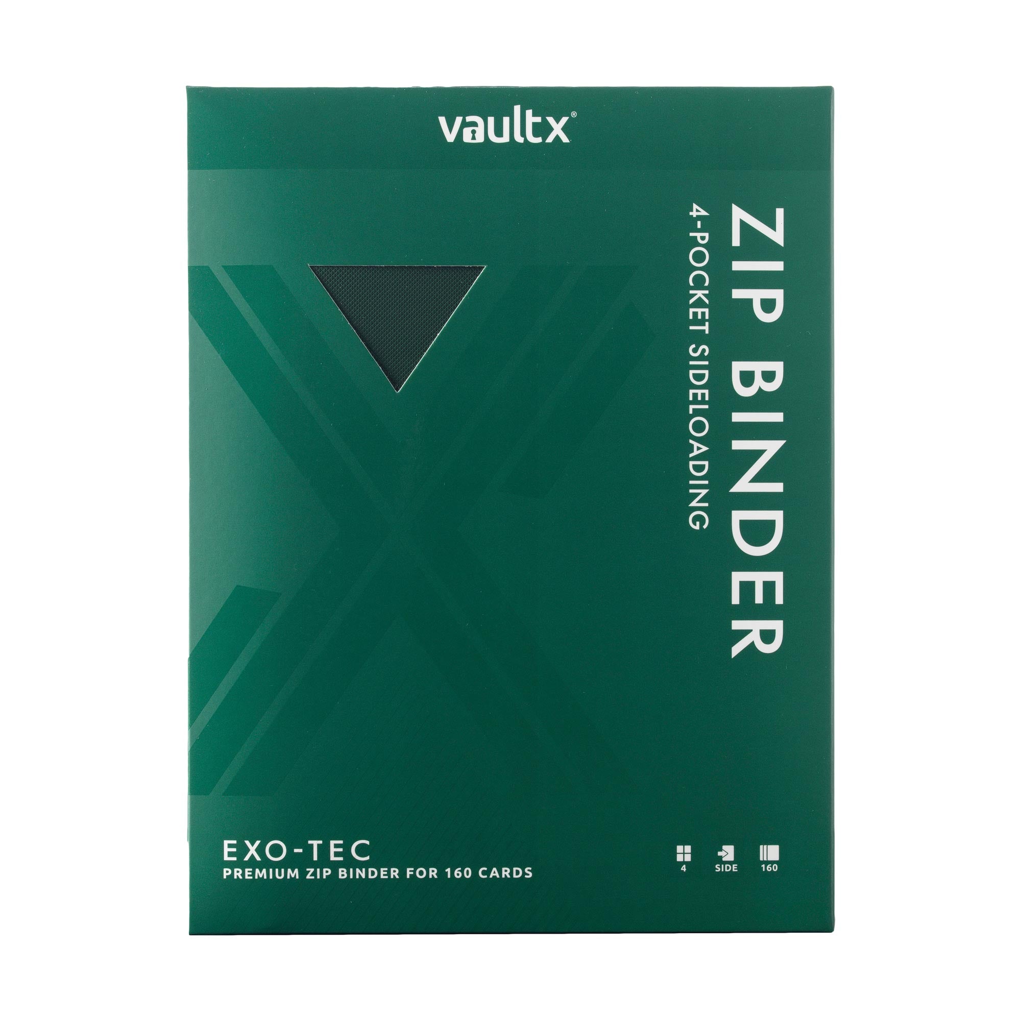 VaultX Exo-Tec Zip Binder - Forest Green (4-Pocket) – Flinamania