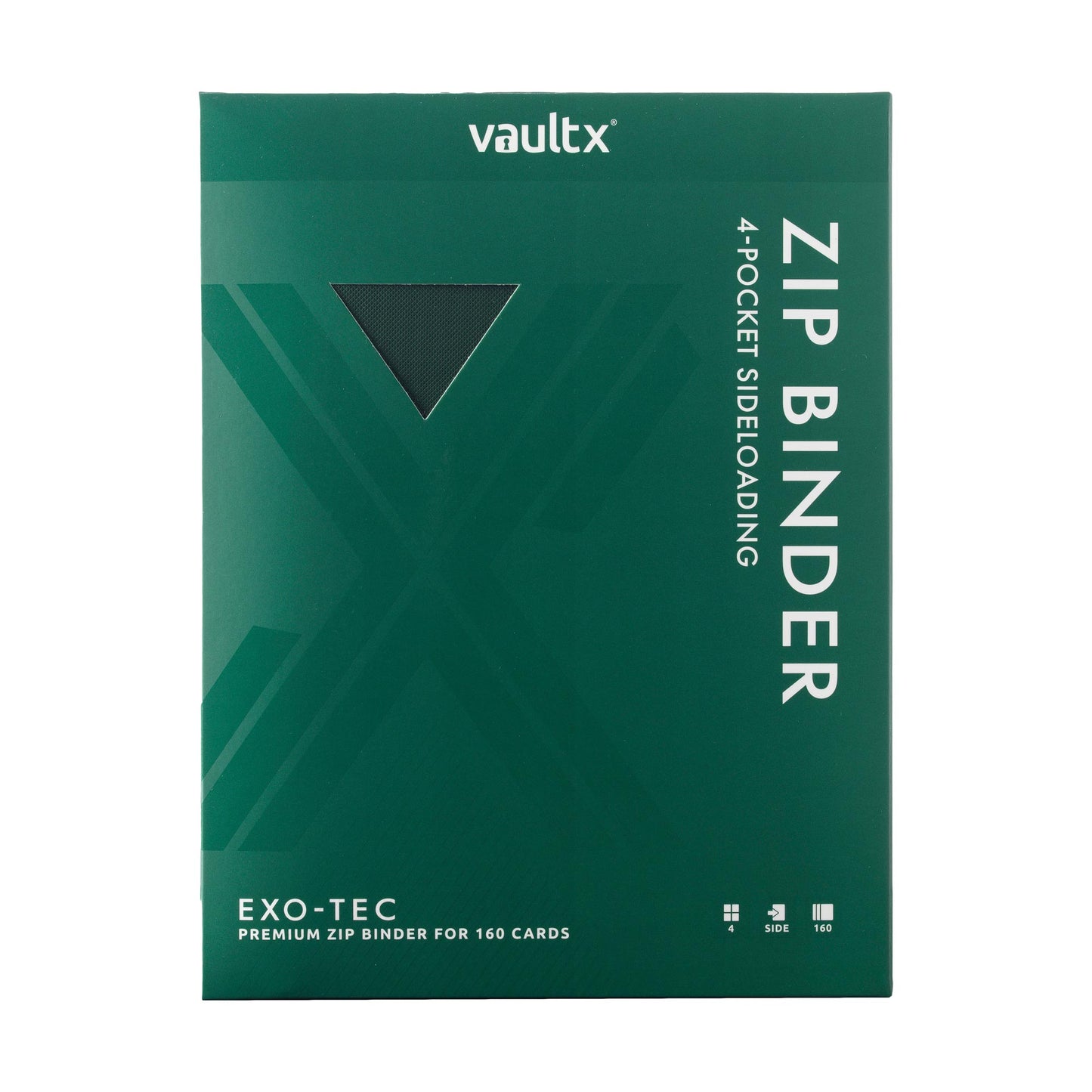 VaultX Exo-Tec Zip Binder - Forest Green (4-Pocket)