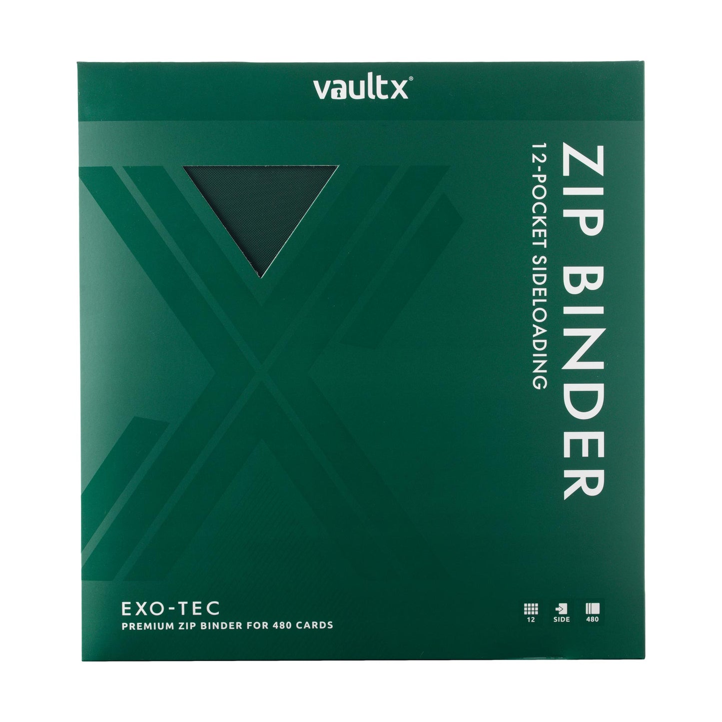 VaultX Exo-Tec Zip Binder - Forest Green (12-Pocket)