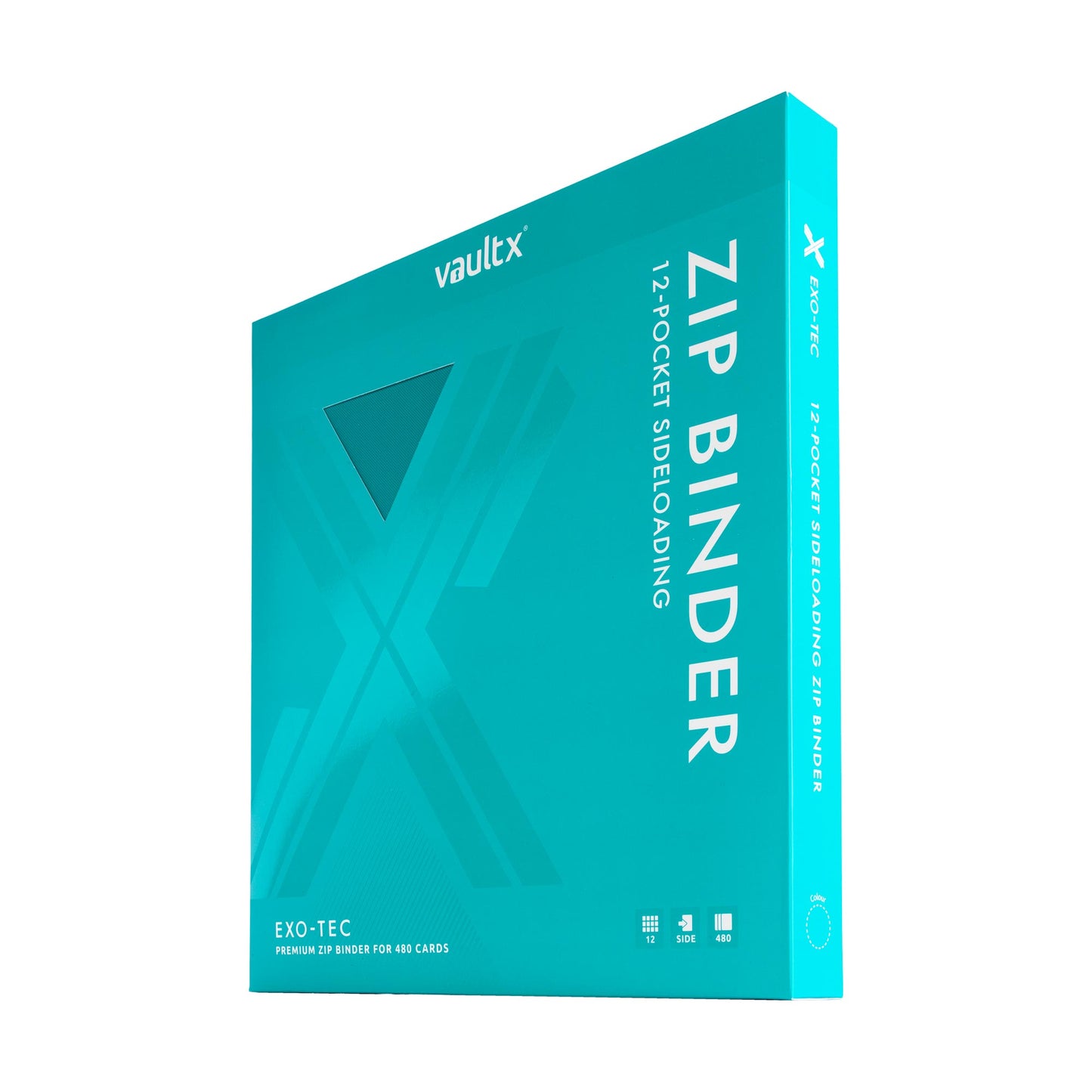 VaultX Exo-Tec Zip Binder - Ocean Blue (12-Pocket)