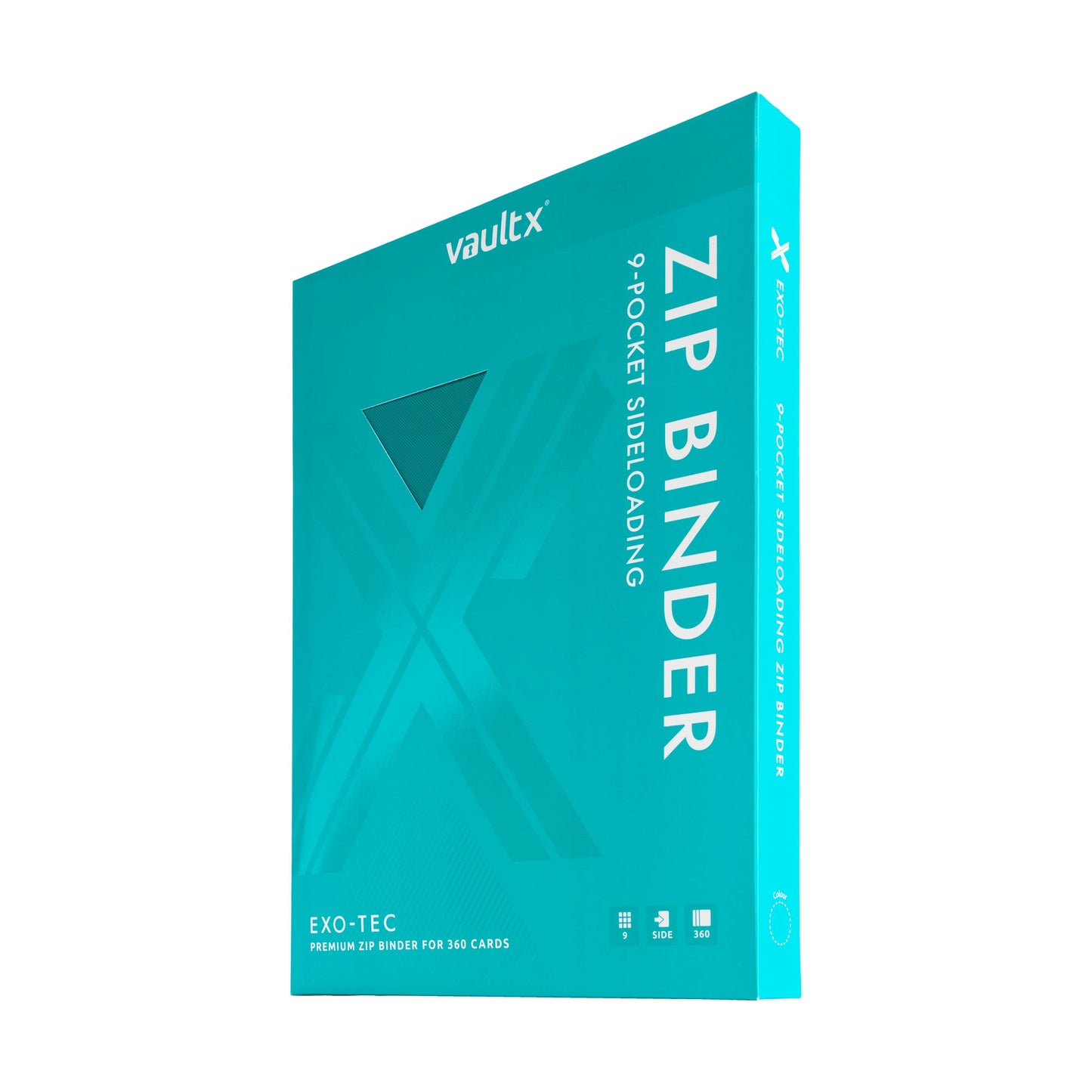 VaultX Exo-Tec Zip Binder - Ocean Blue (9-Pocket)