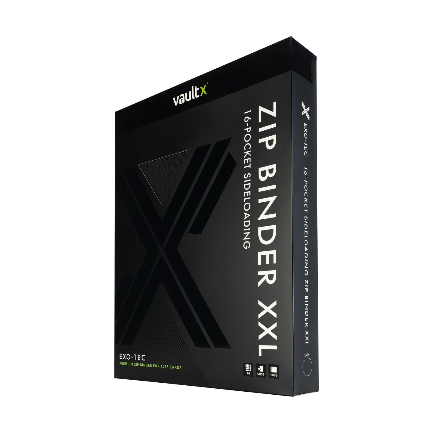 VaultX Exo-Tec Zip Binder - Signature Black (16-Pocket)
