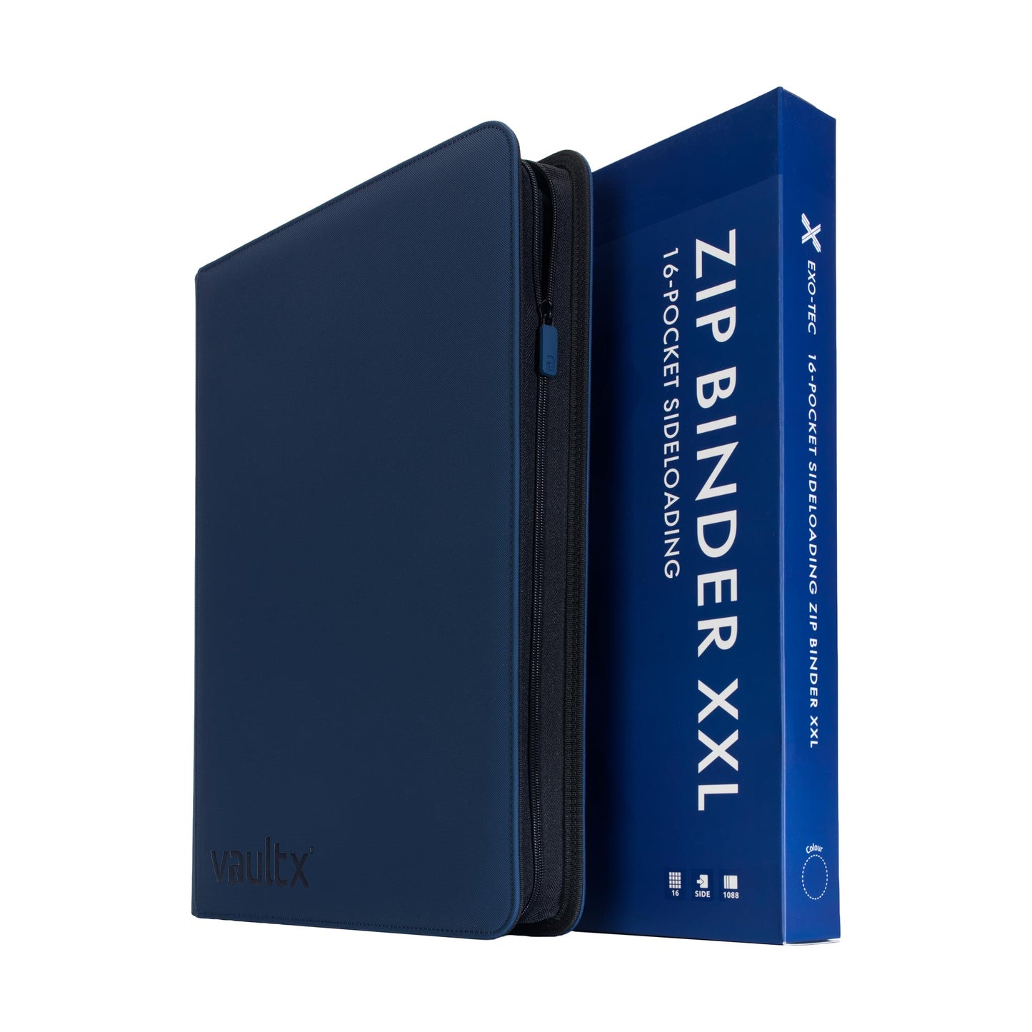 VaultX Exo-Tec Zip Binder - Royal Blue (16-Pocket)