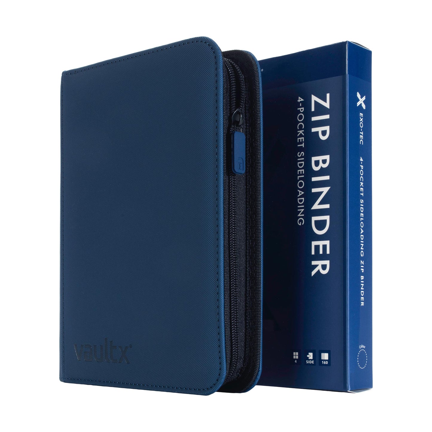 VaultX Exo-Tec Zip Binder - Royal Blue (4-Pocket)