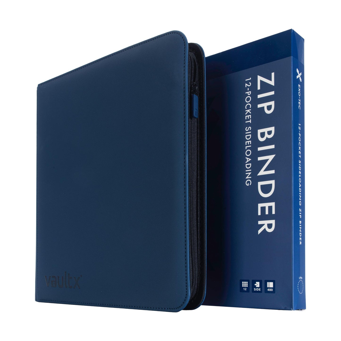 VaultX Exo-Tec Zip Binder - Royal Blue (12-Pocket)