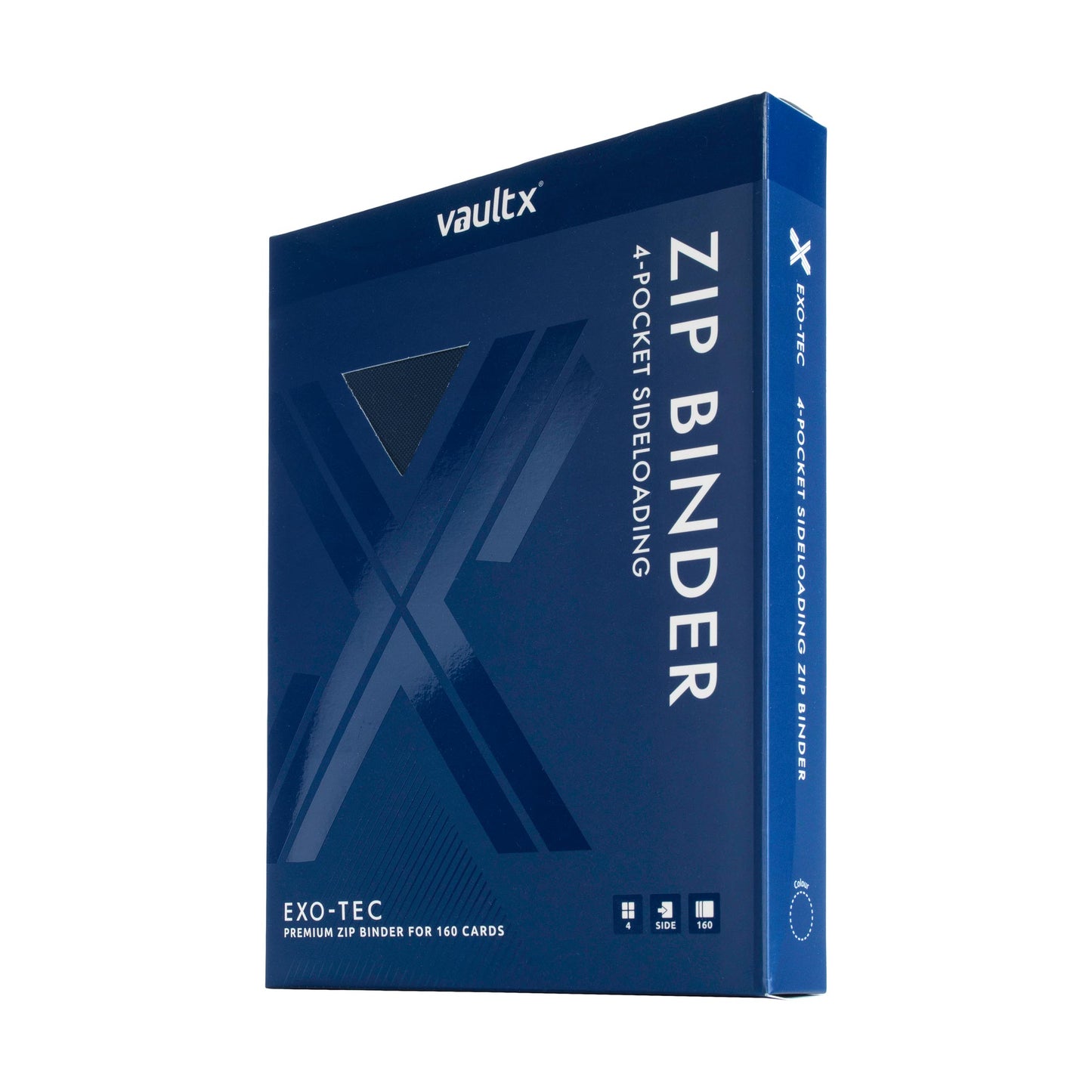 VaultX Exo-Tec Zip Binder - Royal Blue (4-Pocket)