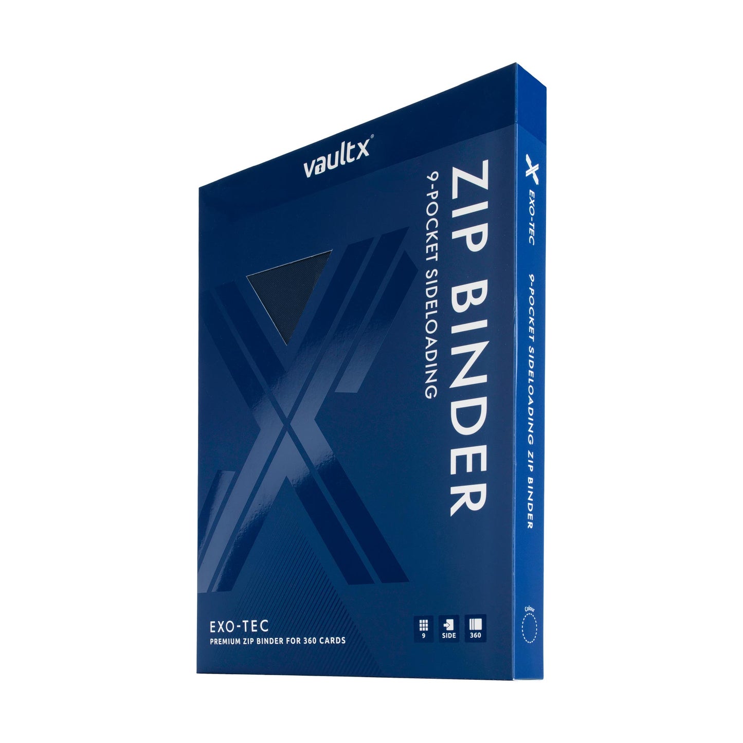 VaultX Exo-Tec Zip Binder - Royal Blue (9-Pocket)