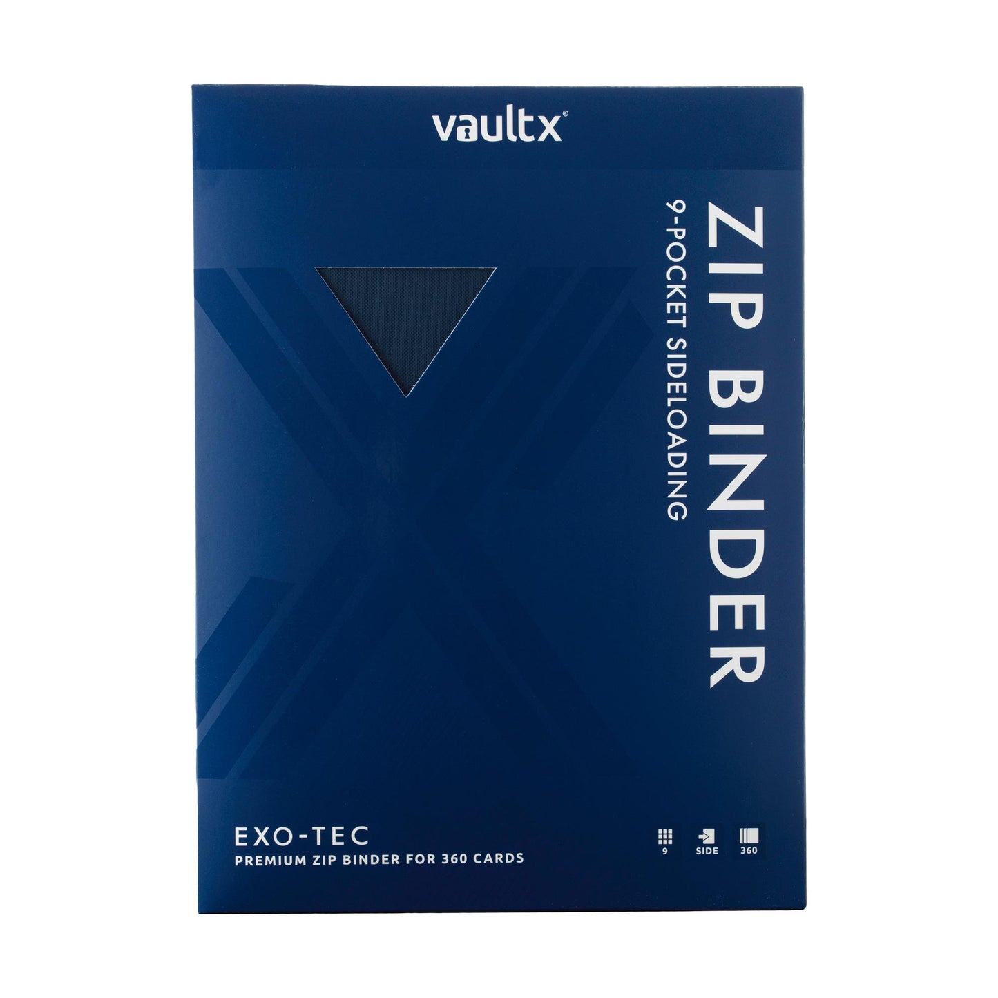 VaultX Exo-Tec Zip Binder - Royal Blue (9-Pocket)