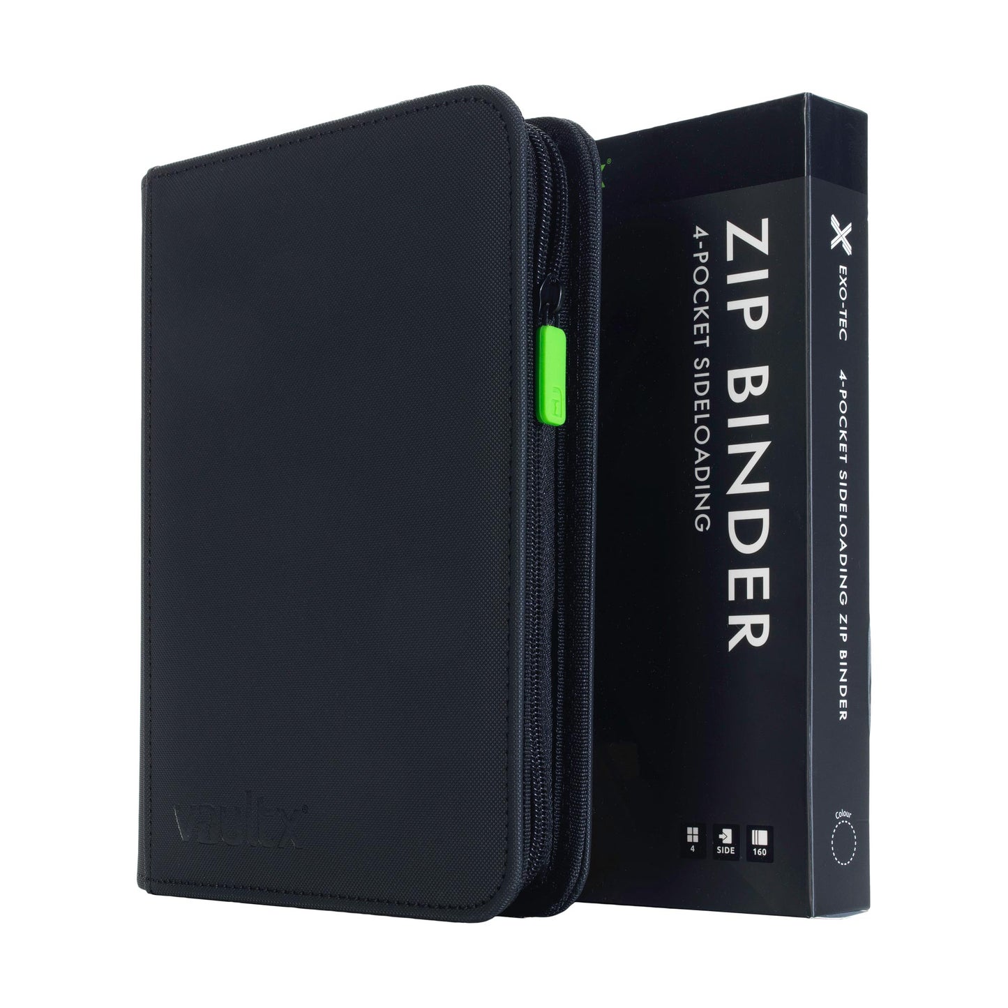 VaultX Exo-Tec Zip Binder - Signature Black (4-Pocket)