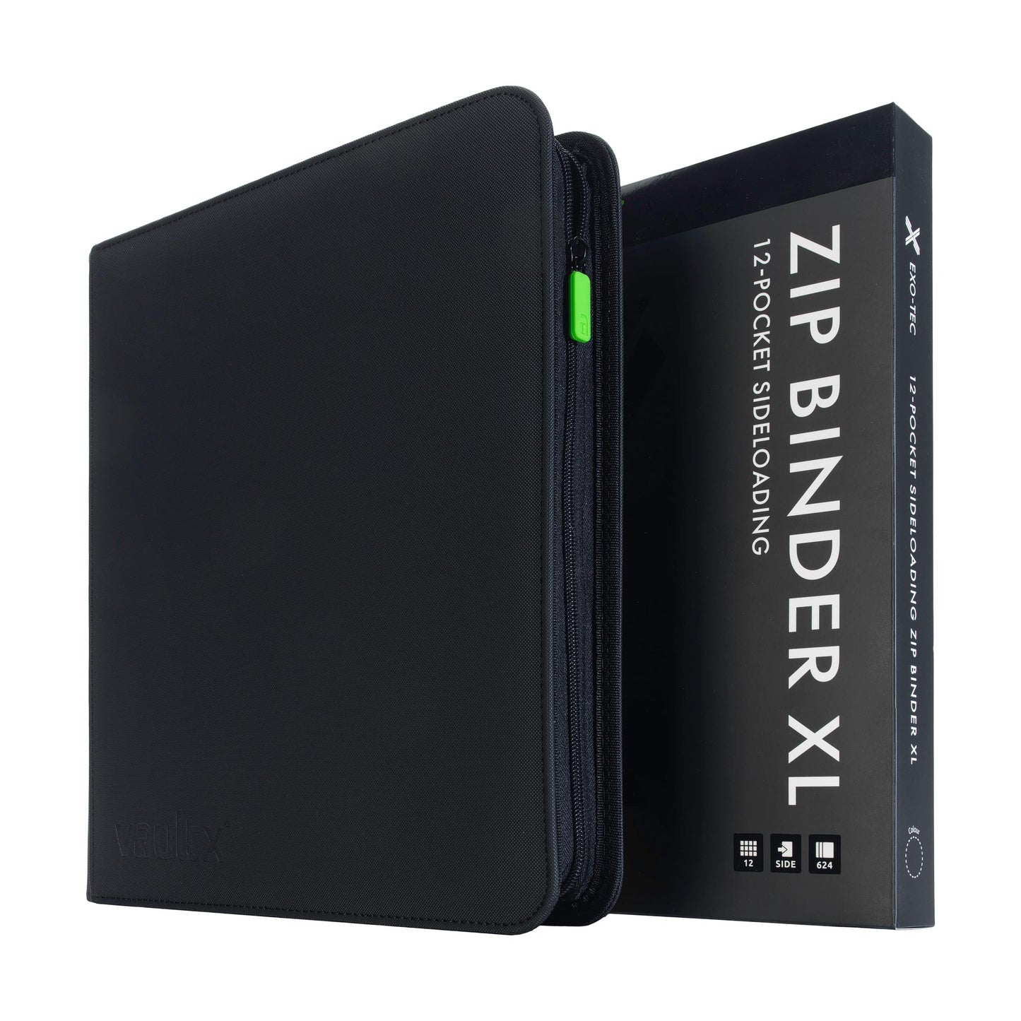 VaultX Exo-Tec Zip Binder - Signature Black (XL 12-Pocket)