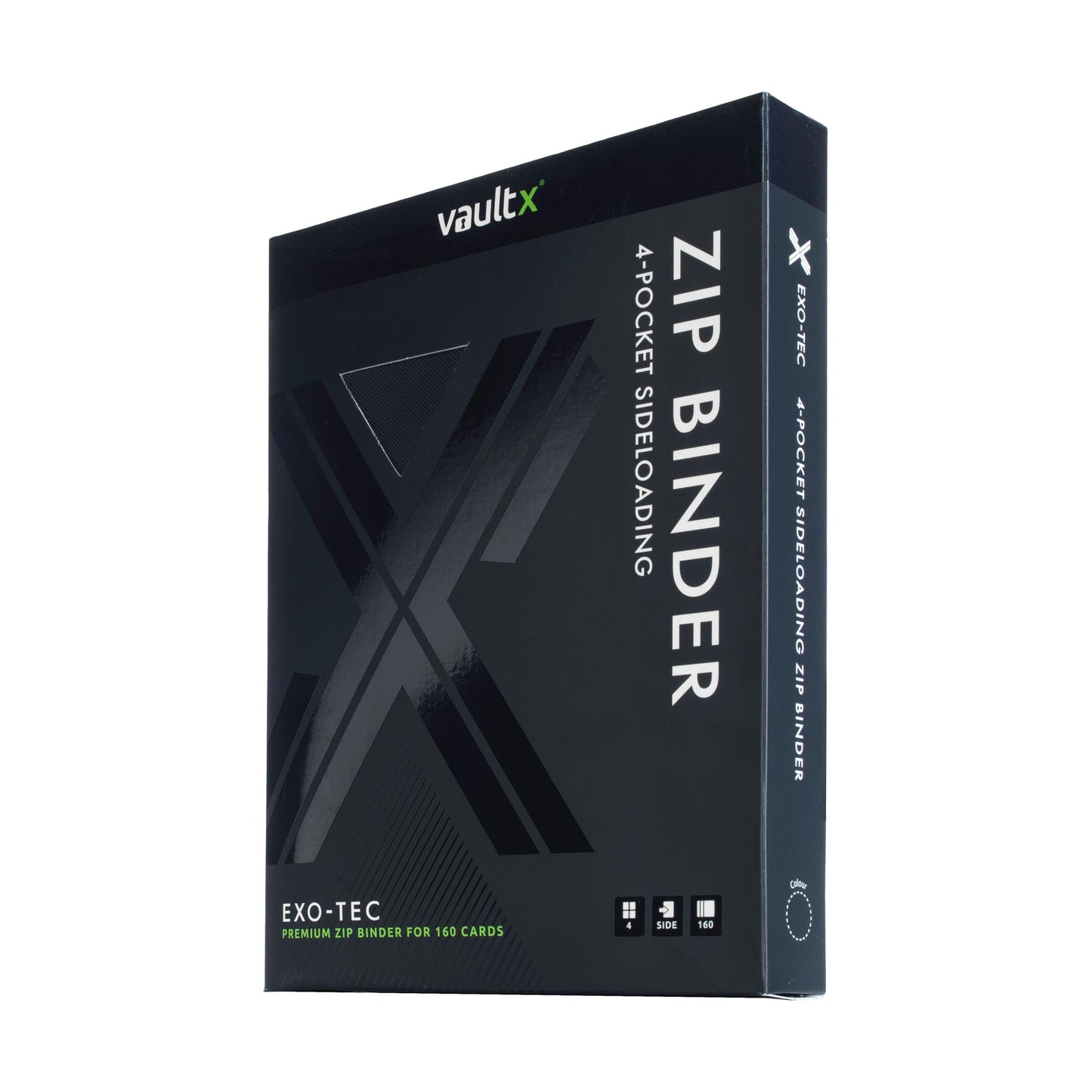 VaultX Exo-Tec Zip Binder - Signature Black (4-Pocket)
