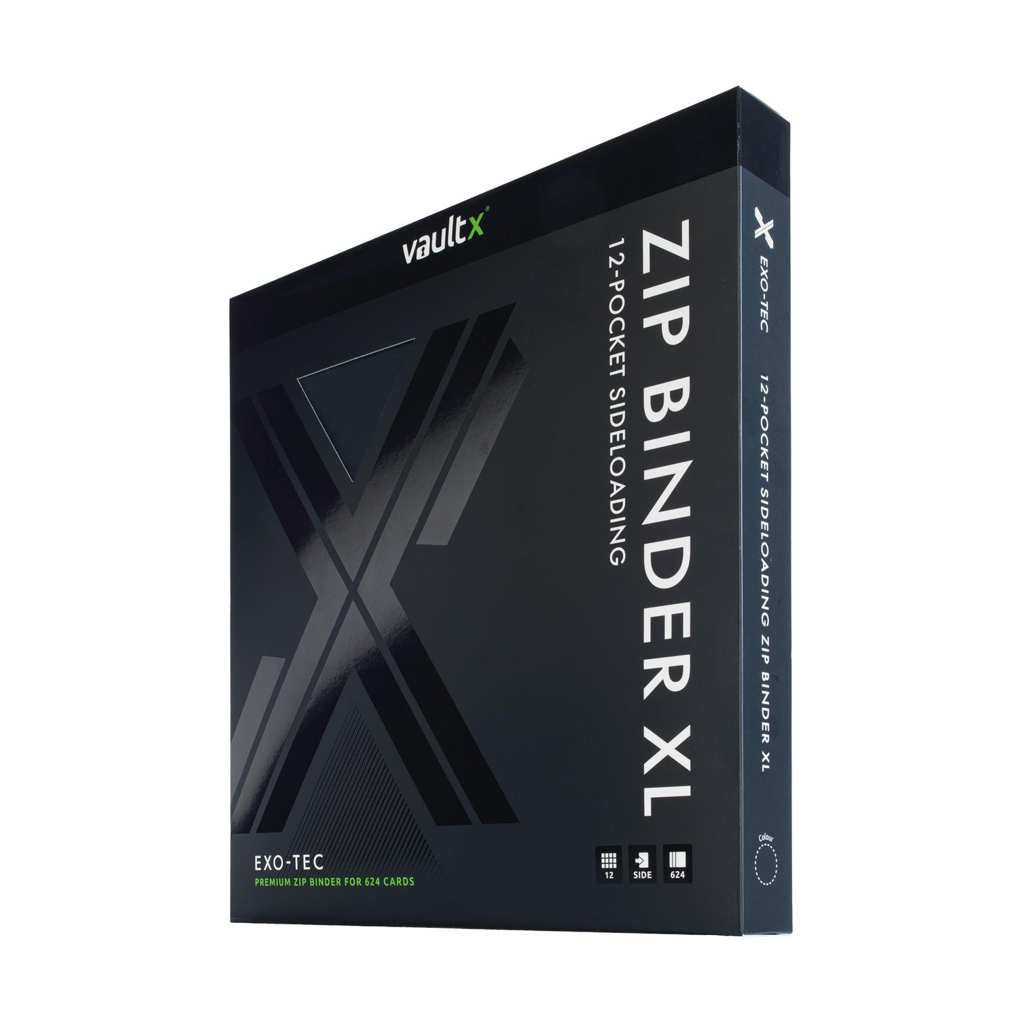VaultX Exo-Tec Zip Binder - Signature Black (XL 12-Pocket)