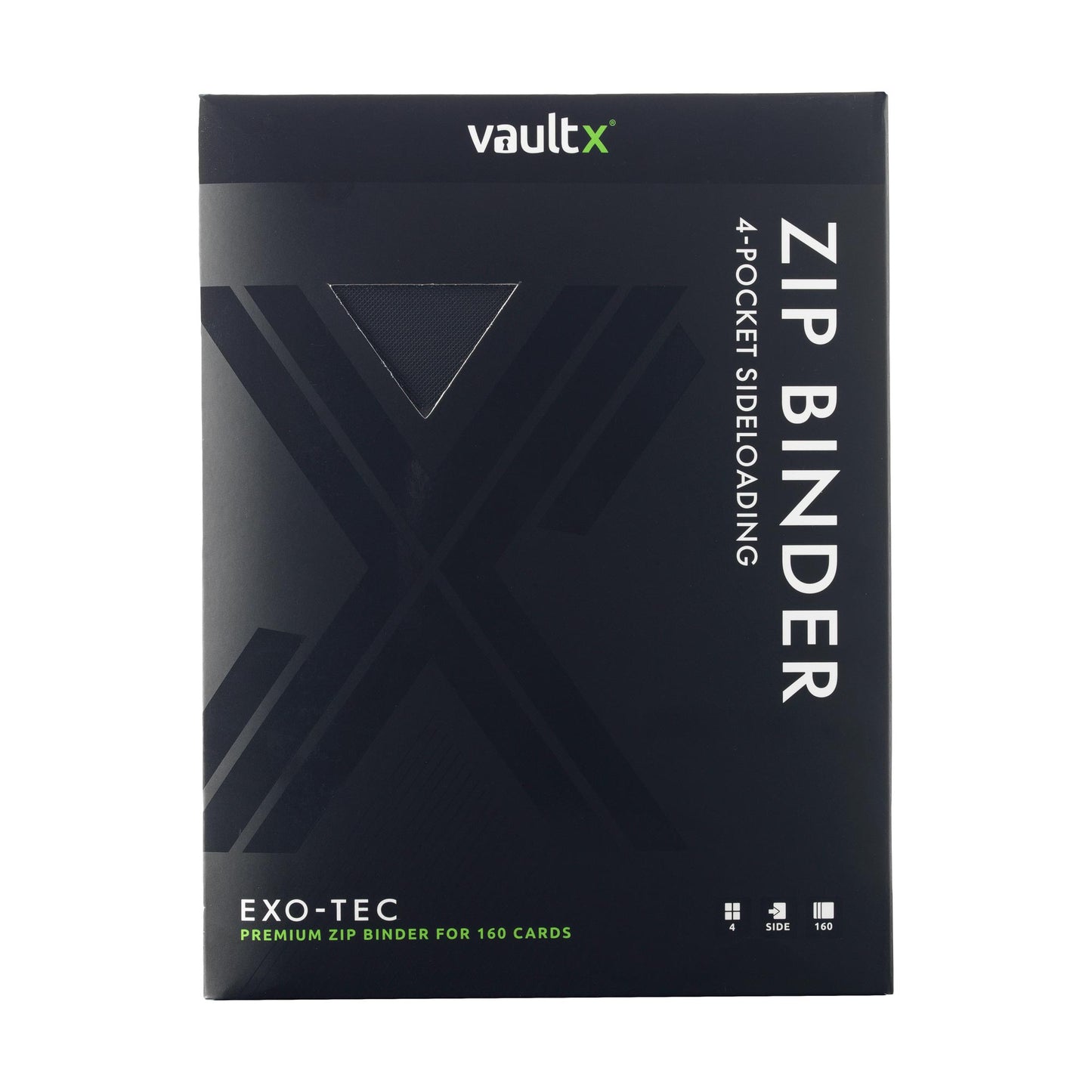 VaultX Exo-Tec Zip Binder - Signature Black (4-Pocket)