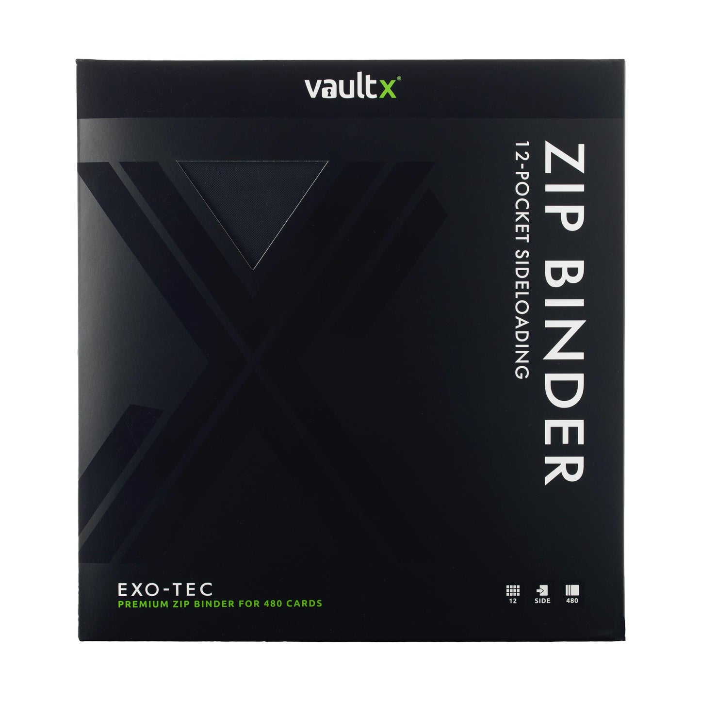 VaultX Exo-Tec Zip Binder - Signature Black (12-Pocket)