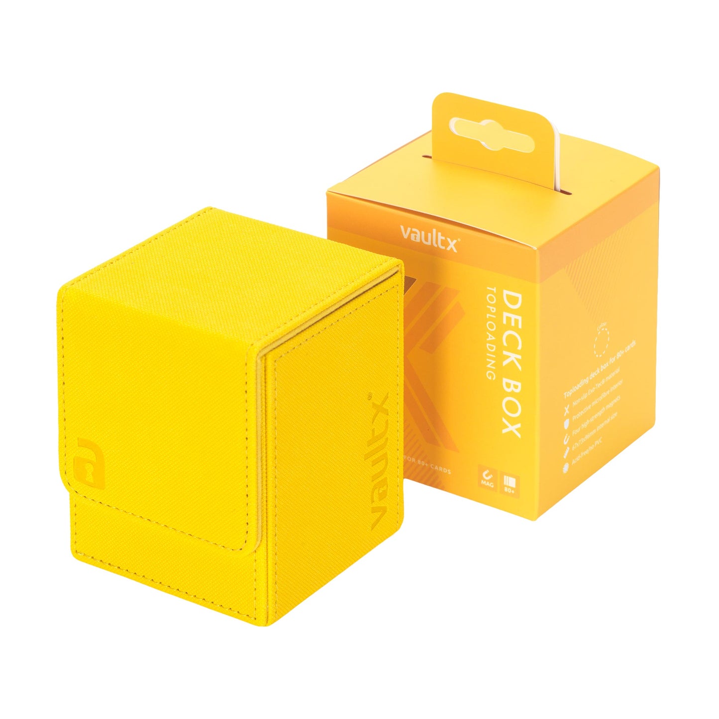 VaultX Exo-Tec Toploading Deck Box 80+ Sunrise Yellow