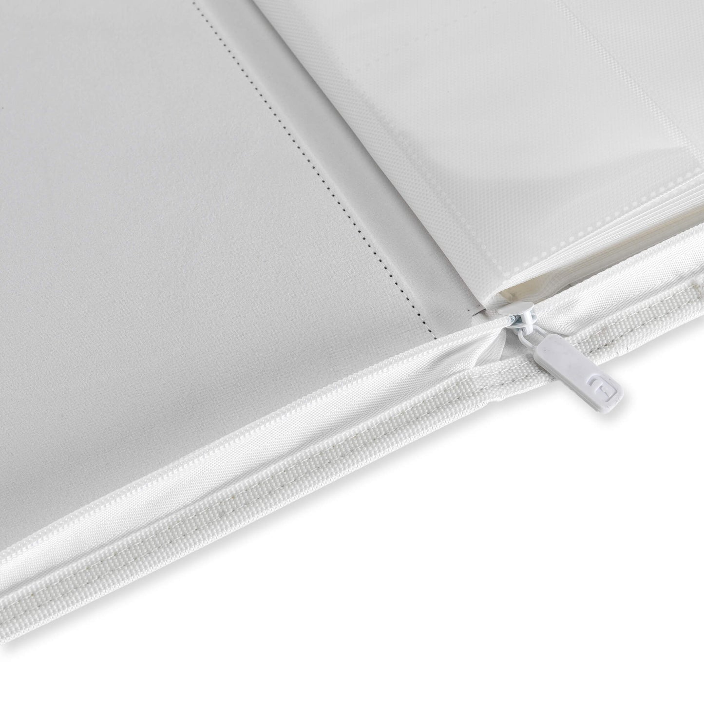 VaultX Exo-Tec Zip Binder - White Edition (9-Pocket)